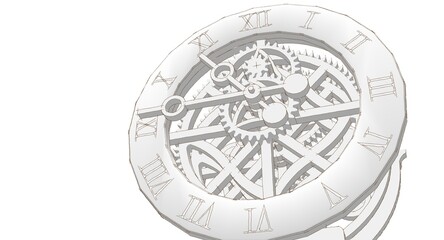  clock graphic symbol 3d illustration