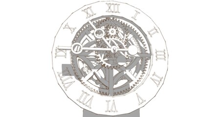  clock graphic symbol 3d illustration