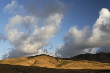 Morning light , landscape near Tuineje , Fuerteventura , Canary Islands