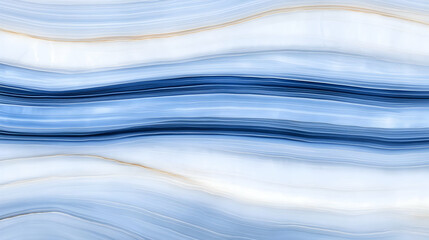 Fototapeta premium Abstract Blue and White Marble Texture Background Creates Smooth Wavy Pattern with Golden Veins Elegantly
