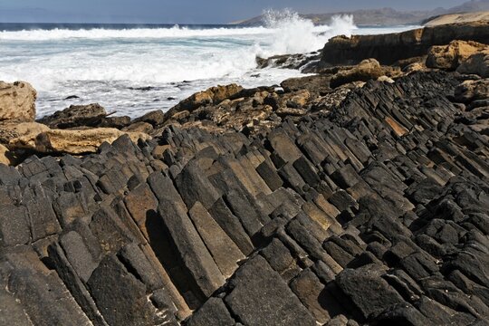Basalt rocks - Istmo de la Pared , Playa de Barlovento , Fuerteventura , Canary Islands