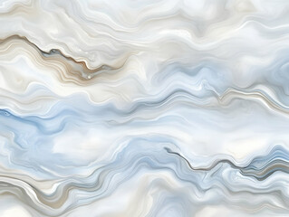 Obraz premium Abstract Background with Soft Blue and Beige Marble Texture Creates a Smooth Wavy Pattern.