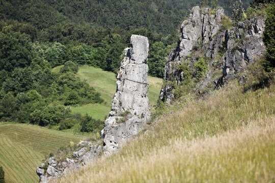 Rocks near Sch&ouml;nhofen , Laber valley , Upper Palatinate Bavaria Germany
