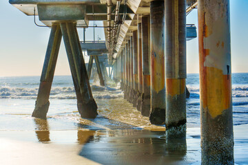 Underneath View of Venice Fishing Pier, Los Angeles, California