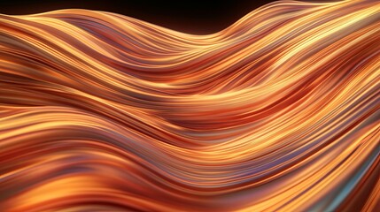 Golden Velvet Waves with Soft Streaks of Light