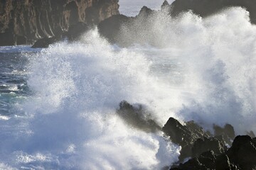 Breakers in Porto Moniz on Madeira