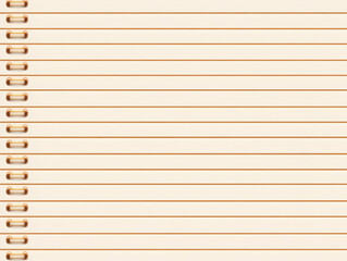 Fototapeta premium Beige Notebook Paper with Gold Rings Creates a Classic and Elegant Writing Surface