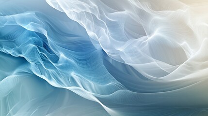 Obraz premium Abstract Blue and White Swirling Fabric Texture