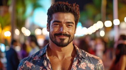 Obraz premium Brazilian Actor at Sao Paulo Premiere Event with Festive Atmosphere