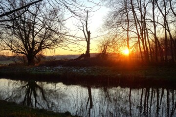 Sonnenuntergang an der Niers