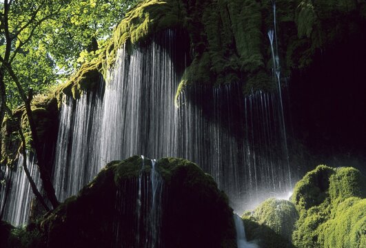 Waterfall Schleierfall in Upper Bavaria Germany