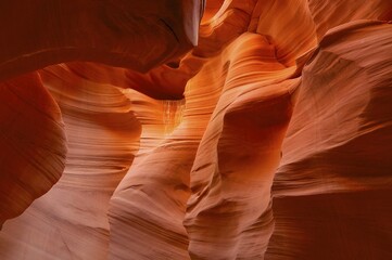Sandstone formations, Lower Antelope Canyon, Slot Canyon, Arizona, USA, North America