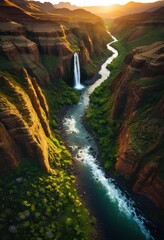 Fototapeta premium stunning drone perspective capturing transformed natural landscapes revealing breathtaking sceneries unique geographical features, aerial, altitude