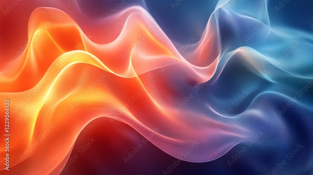 Poster abstract 3d background flowing lines and rich colors blending into a sleek art design with intricate