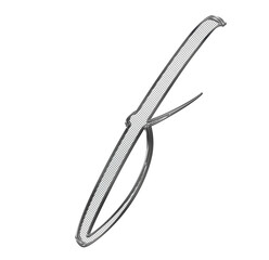 Silver, small 3D letter with metal mesh inside