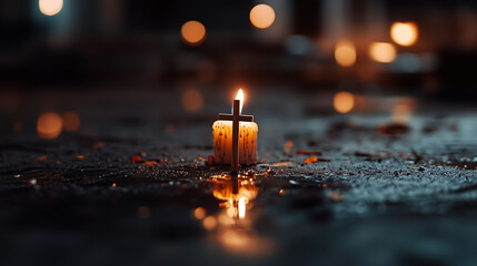 Candles, tree crosses, and light bells