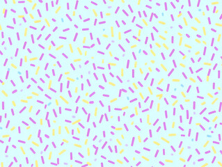 Abstract Background with Colorful Brushstrokes Scattered Randomly Across a Light Blue Backdrop