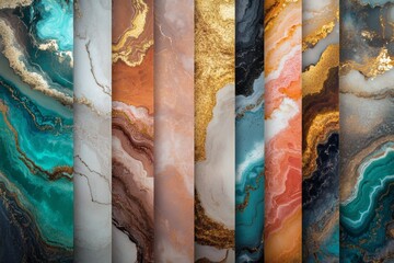 Abstract marble texture background with gold.