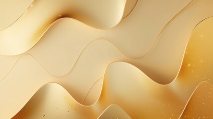 Fototapeta premium Abstract wavy background with a metallic gold texture.