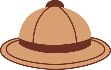 Safari Hat Vector Illustration On Transparent Background