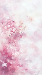 Fototapeta premium Pink Blossoms in Pastel: Dreamy Floral Art with Delicate Petals and Serene Background