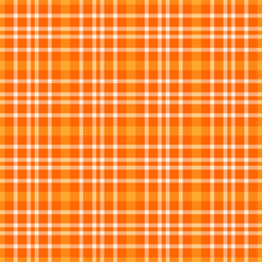 Jacket check seamless vector, mosaic fabric textile background. Vivid tartan pattern plaid texture in bright and orange colors.