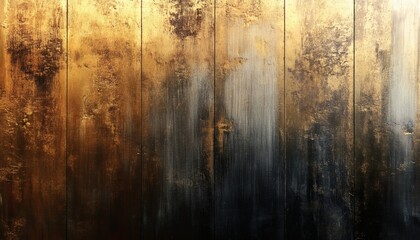 Obraz premium Gold and black textured wooden background.
