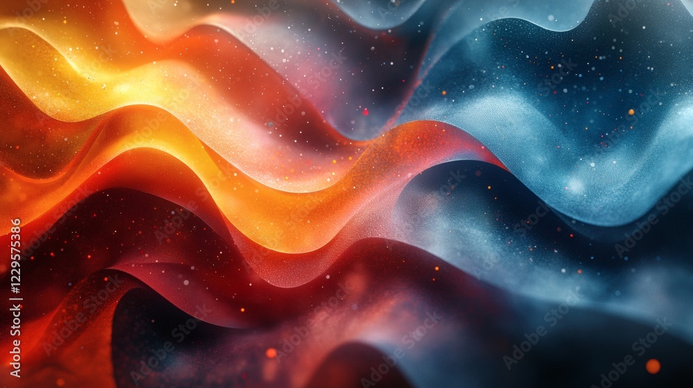 Poster abstract art design a 3d background featuring dynamic shapes vibrant colors and intricate patterns f