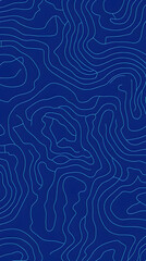 Obraz premium Abstract Background Displays Intricate Topographic Lines Forming a Mesmerizing Pattern in Shades of Blue.