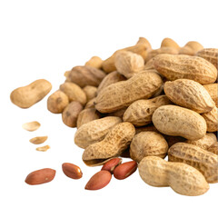 Obraz premium Heap of peanut isolated on transparent background