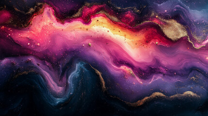 Ethereal nebula cosmic background vibrant art. Ideal for web design, branding, and prints. Dynamic abstract texture with a magical, dreamy feel.
