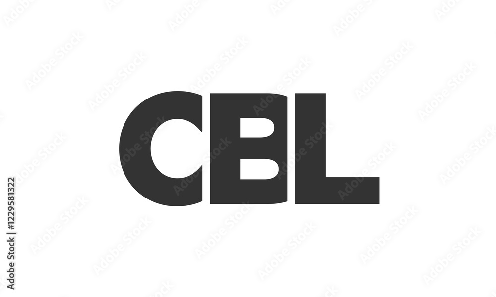 Poster cbl logo design template with strong and modern bold text. initial based vector logotype featuring s