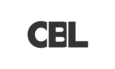 CBL logo design template with strong and modern bold text. Initial based vector logotype featuring simple and minimal typography. Trendy company identity.