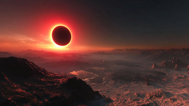 One type of astronomical event is a solar eclipse. An accurate depiction of a solar eclipse. The sun is obscured by the moon. artificial intelligence generation