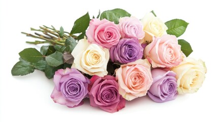 Obraz premium Pastel Rose Bouquet: Delicate Blooms and Soft Hues