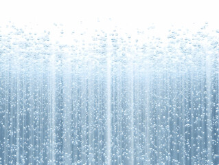 Effervescent Background with Cascading Bubbles Gently Rising, Spa and Relaxation Themed.