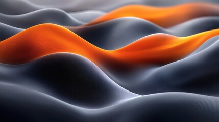 Obraz premium Abstract background deep orange and cool gray with smooth flowing waves and a grainy noise texture perfect for a vibrant and modern wallpaper design