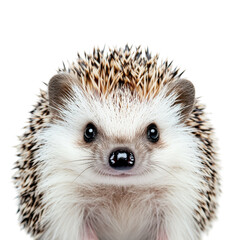 Obraz premium Adorable Hedgehog White Background on transparent background.