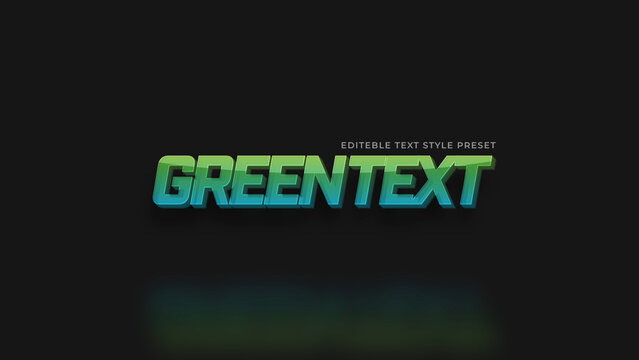 Semitransparent Green Plastic Text Preset