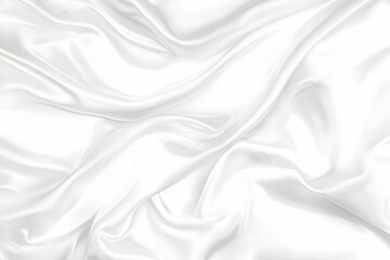 Obraz premium Smooth Elegant White Silk Fabric Background Creates a Soft and Luxurious Look.