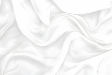 Naklejka premium Smooth Elegant White Satin Silk Cloth Texture Background Creates a Sense of Luxury and Smoothness.