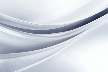 Abstract White Satin Fabric Flows Gracefully, Creating Soft Folds and Elegant Curves with Subtle Highlights