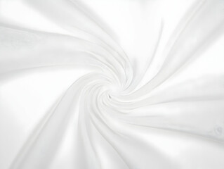 Obraz premium White Fabric Swirls in a Smooth, Elegant Spiral Creates a Soft and Textured Background Gently.