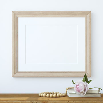 Poster mockup. Interior decor. 3d render.