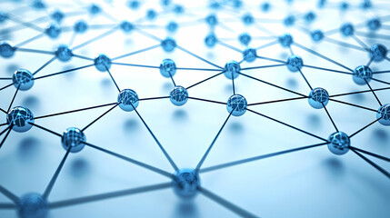 Complex network connection with data streams, perfect for IT and telecommunications visual materials.