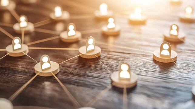 Connecting people through technology a visual representation of networking virtual environment digital interaction