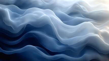 Fototapeta premium Abstract background a smooth flow of navy blue and light gray waves featuring a grainy texture and noise effect for an elegant wallpaper design