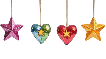 Beautiful Rustic Holiday Ornaments Crafted in Charming Heart and Star Shapes to Enjoy