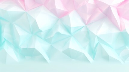 Obraz premium Abstract Pastel Pink and Mint Green Low Poly Background