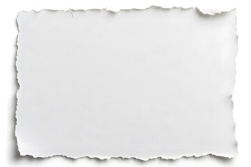 Obraz premium White torn paper sheet, isolated on white background